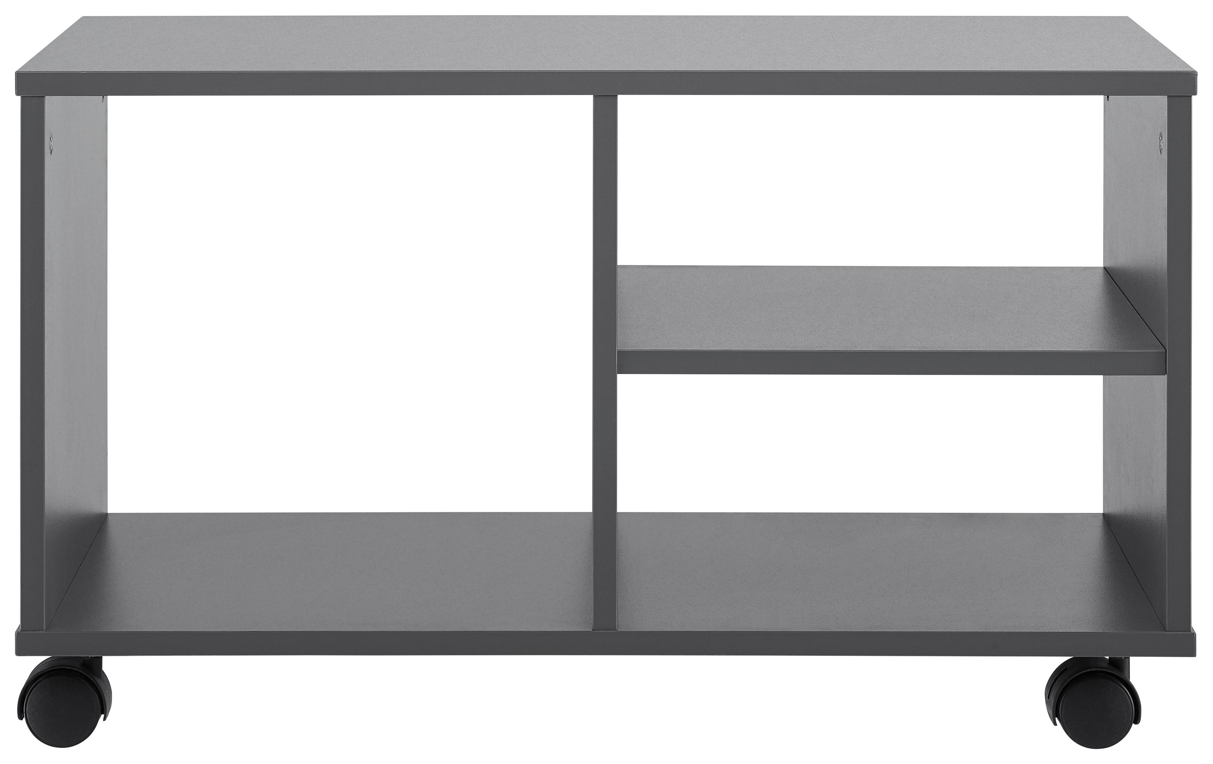STOLEK NA ELEKTRONIKU FLIP II - antracitová, Moderní, kompozitní dřevo/plast (75/44/35cm) - Based