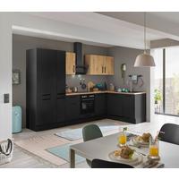 Eckküche Turin Schwarz/eiche Dekor 310x175 Cm - Schwarz/Eiche Artisan, Basics, Holzwerkstoff (310/175cm) - MID.YOU