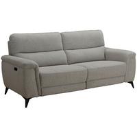 3-sitzer-sofa + Relaxfunktion Padua Beige B: 215 Cm - Beige/Silberfarben, MODERN, Holz/Textil (215/96/97cm)