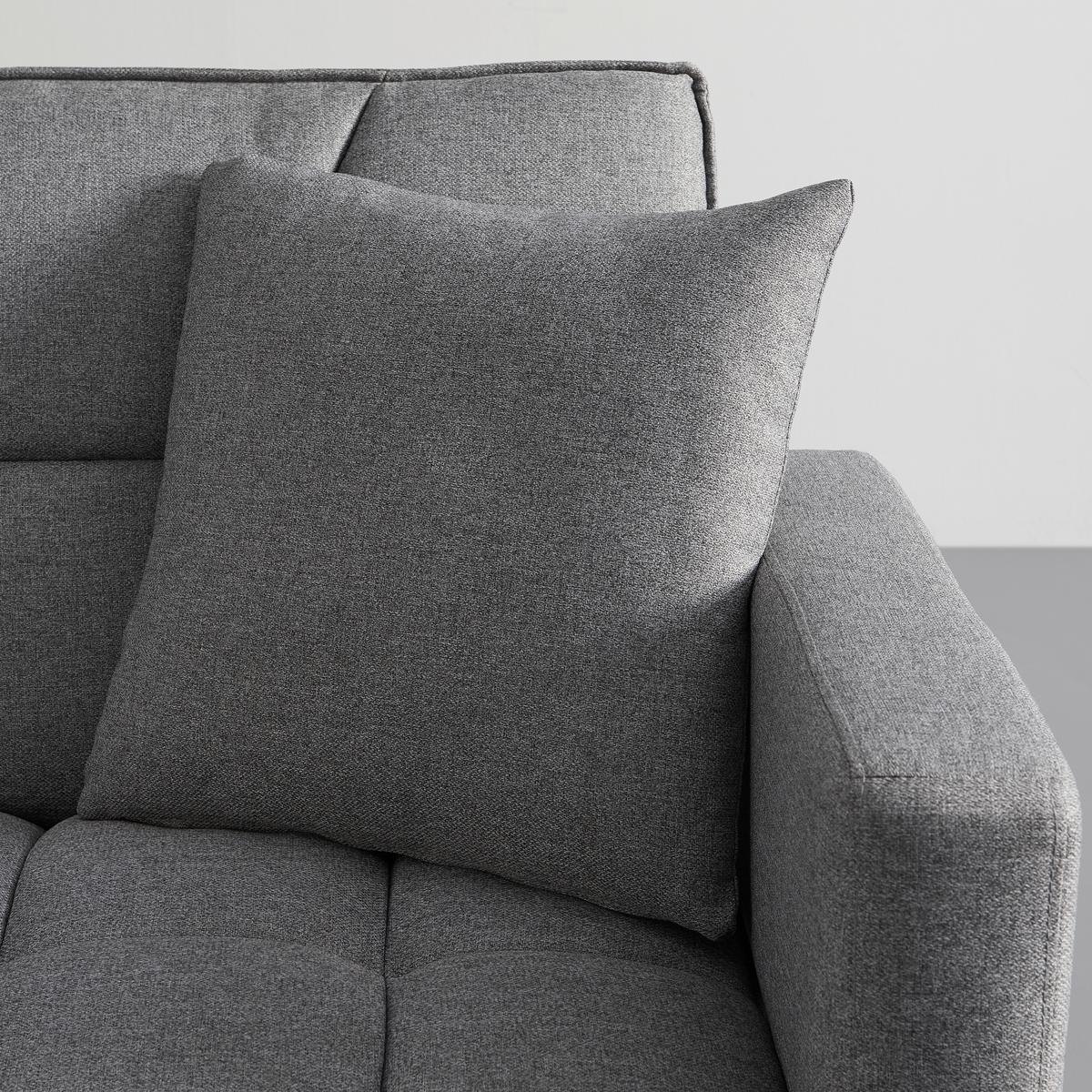 Rozkladacia pohovka DAVID, sivá - sivá/chrómová, Modern, kov/drevo (196/83/89cm) - Bessagi Home