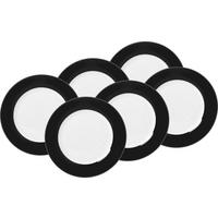 Speisetellerset Schwarz Weiß 6-Teilig D:26,5cm - Schwarz/Weiß, Basics, Keramik (26,5cm) - Van Well