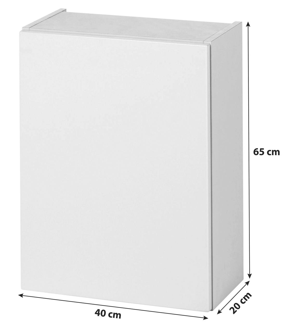 Hängeschrank Siena B: 40 cm Weiß Dekor Push-To-Open - Weiß, MODERN, Holzwerkstoff (40/65/20cm) - Held