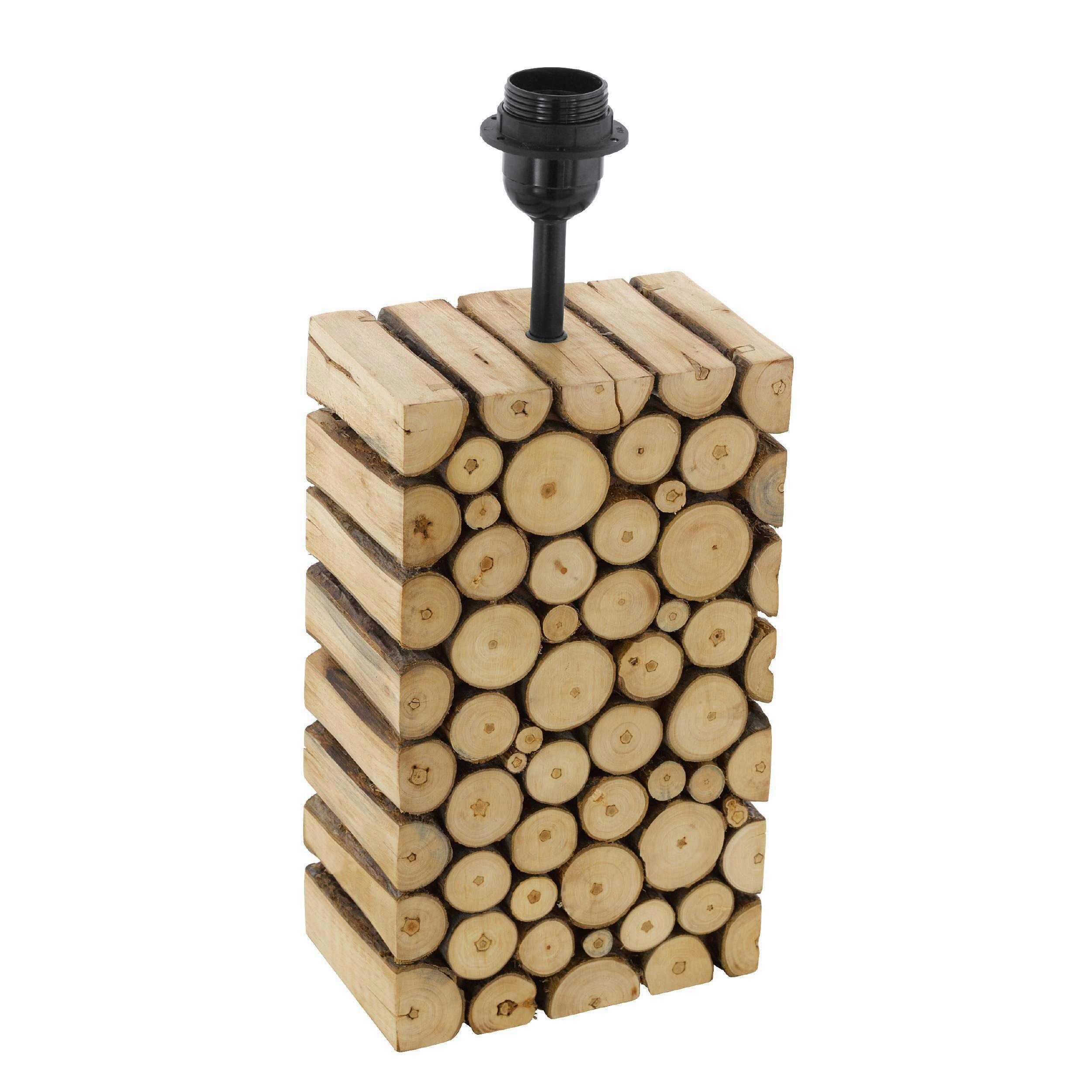 Leuchtenfuß 49833_ribadeo - Braun, Natur, Holz (12/10/38,5cm) - Eglo