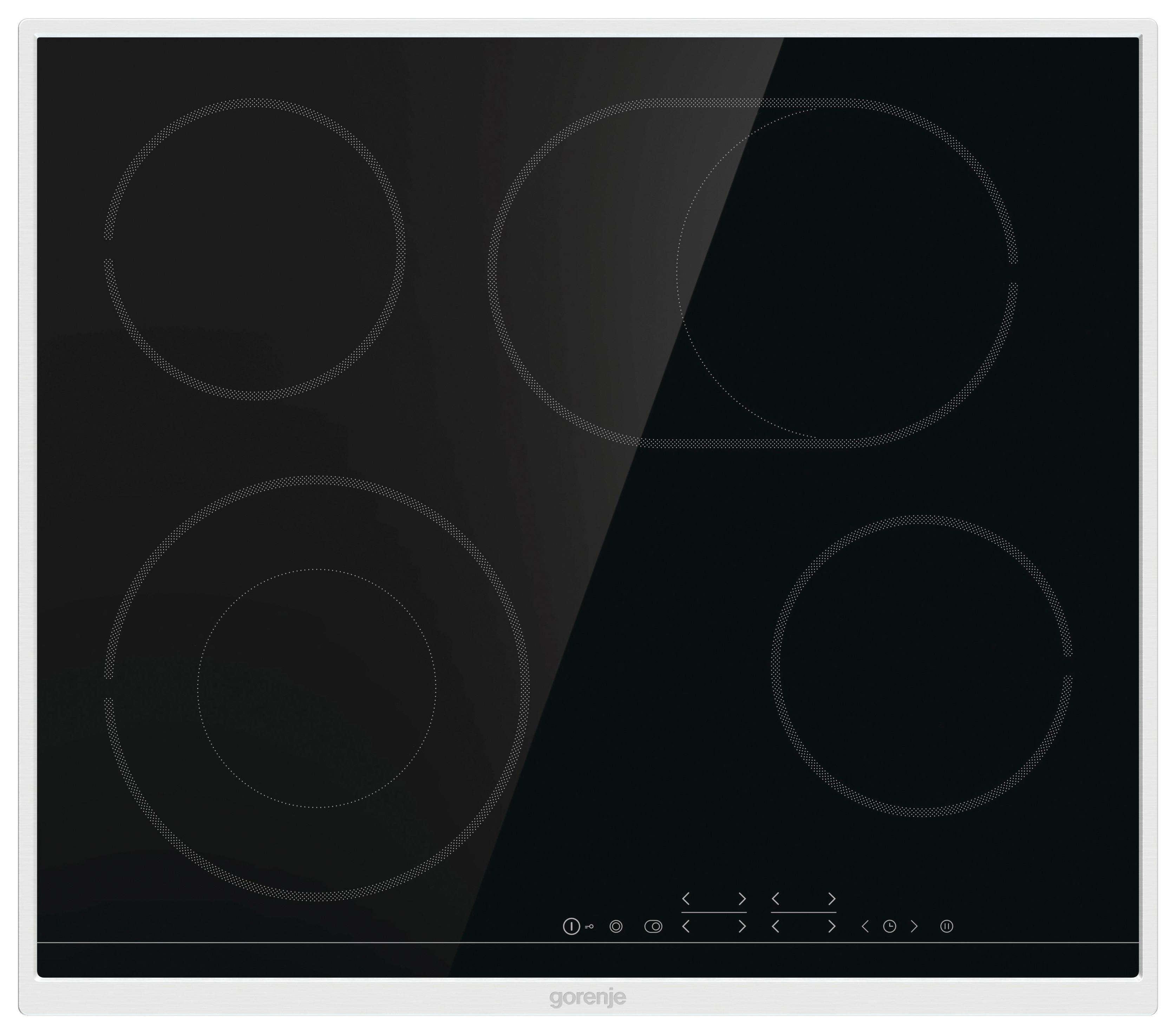 Einbau-backofen-set Blacksteam B:ca. 57cm Elektro-Glaskeramik - Schwarz, Basics, Metall (56-56,4/59-60/55cm) - Gorenje