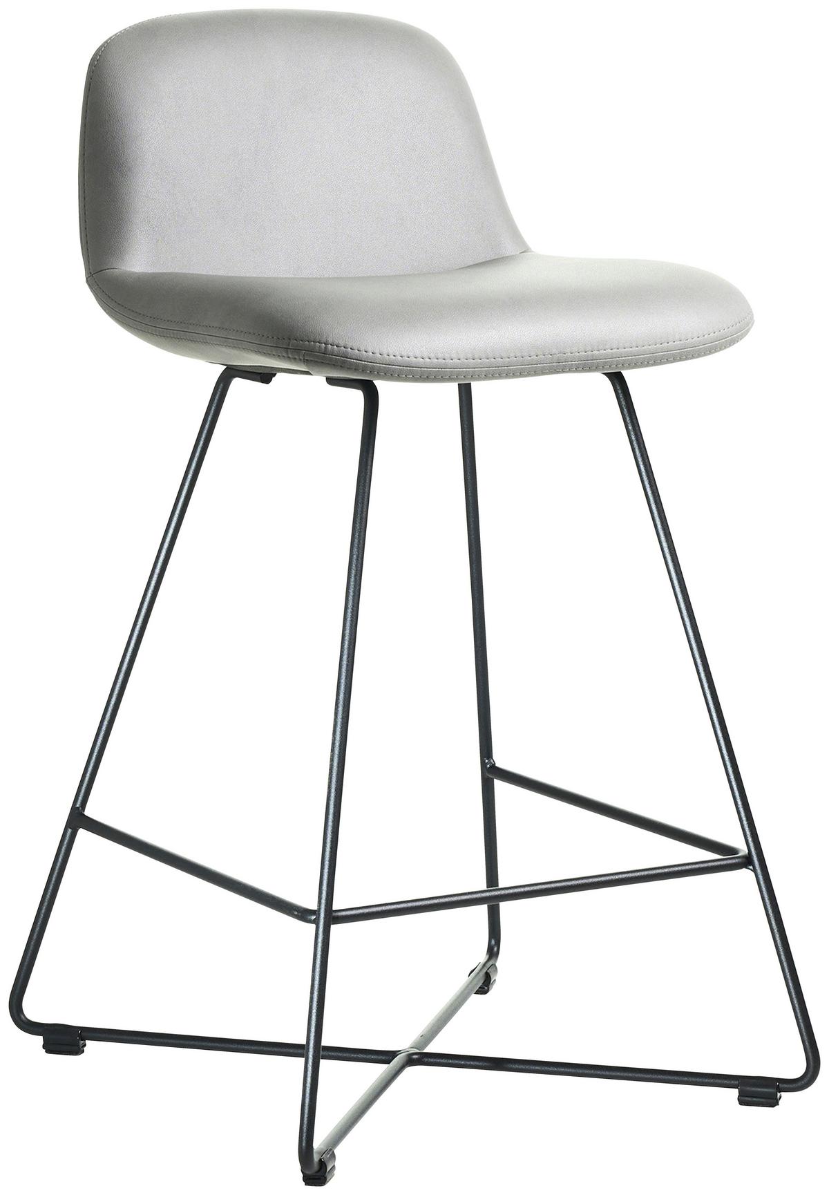 BAROVÁ STOLIČKA CROSS-CHB - čierna/svetlosivá, Basics, kov/textil (50/85/48cm) - Celina Home