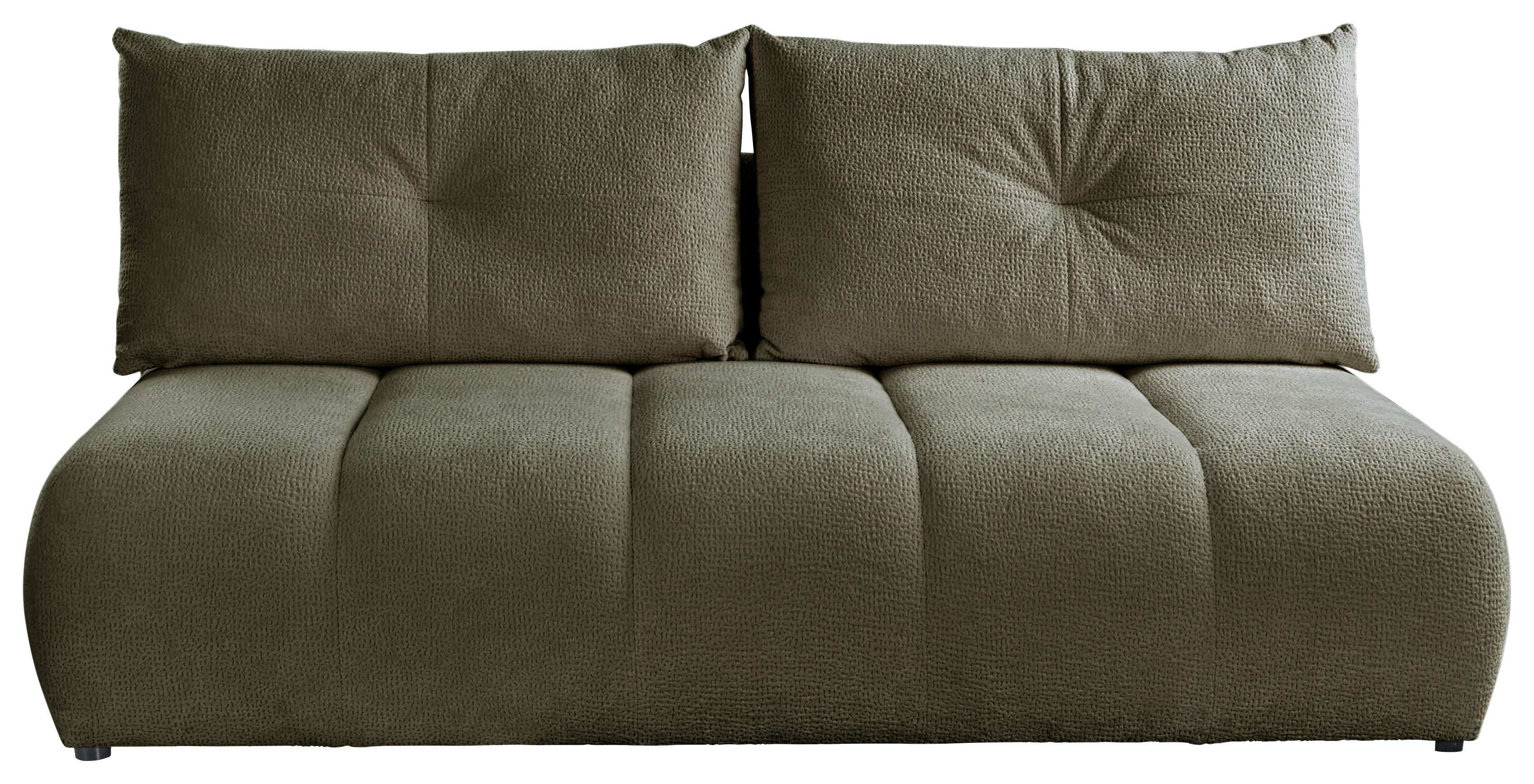 Schlafsofa Milo, Olivgrün B: 209 Cm - Creme/Schwarz, Design, Holz/Holzwerkstoff (209/100/103cm) - MID.YOU