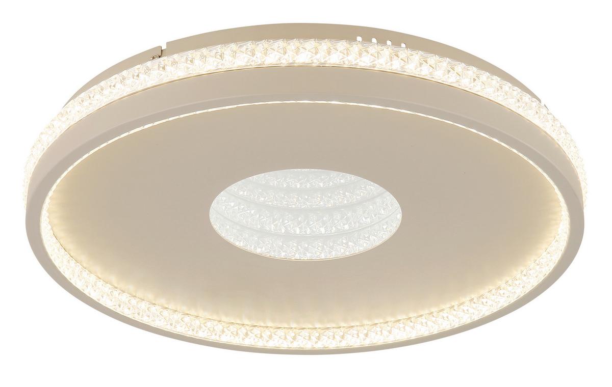 Led Mennyezeti Lámpa 48563-30s  Shirley - homokszínű/átlátszó, Design, műanyag/fém (41/6.5cm) - Globo