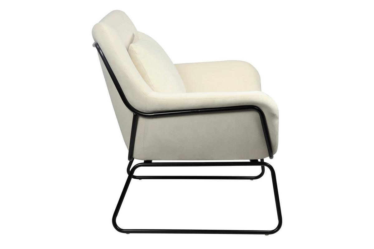 Sessel Beige B: 68 Cm - Beige/Messingfarben, MODERN, Textil (68/82/75cm) - Livetastic