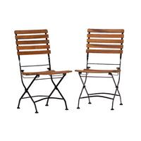 Gartensessel Klappbar Acamp Holz/Metall - Anthrazit/Akaziefarben, Basics, Holz/Metall (45/89/58cm) - Gardenson