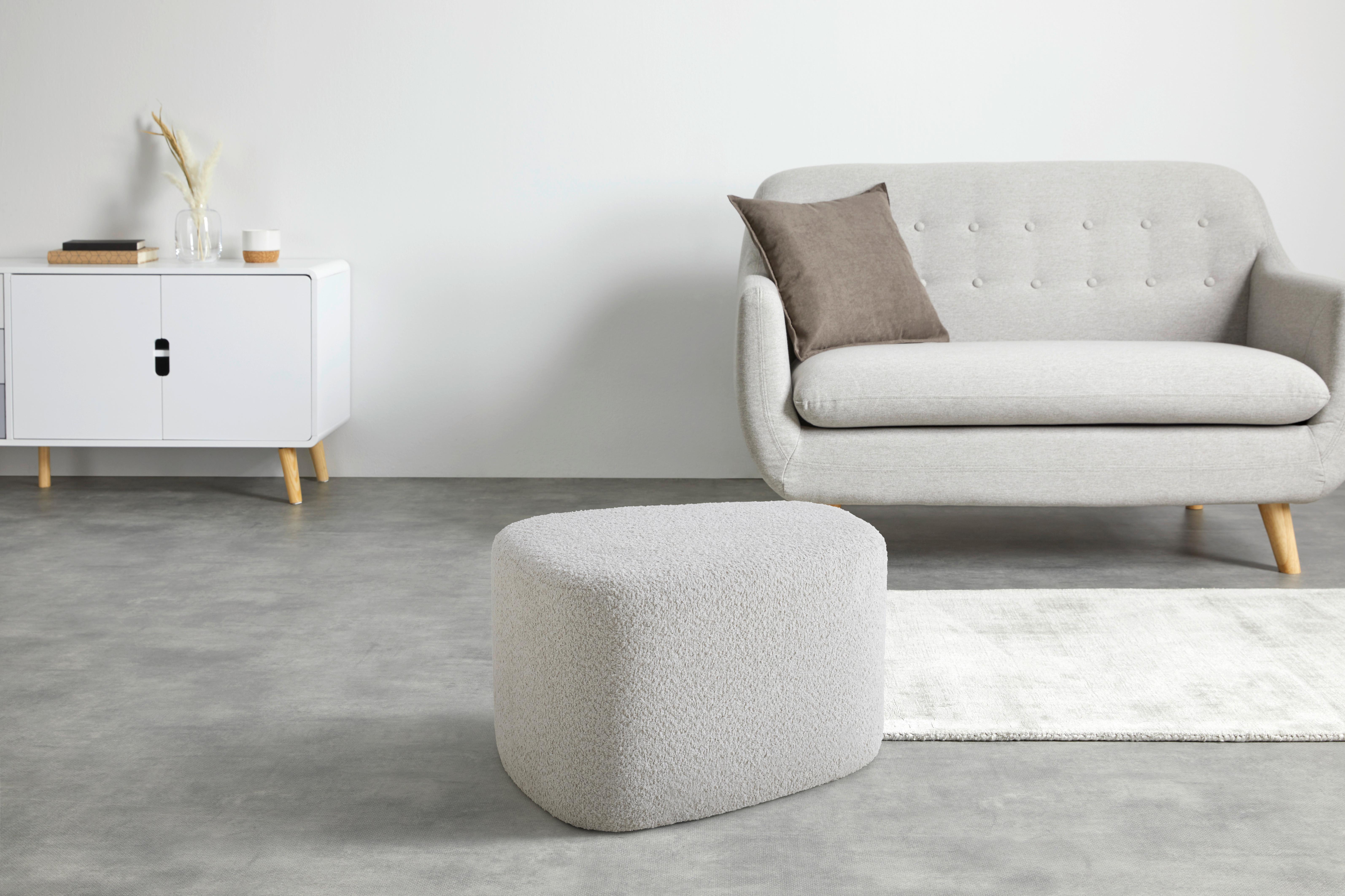 Taburetka Stony béžová - béžová, Modern, kompozitné drevo/textil (61/48/36cm) - Premium Living