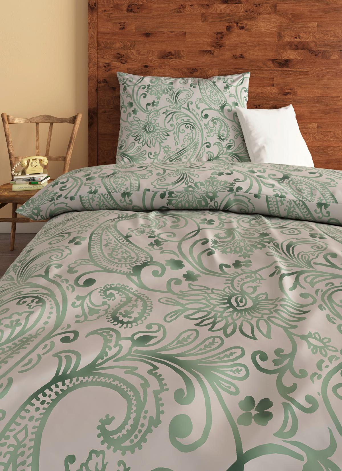 Bettwäsche Desiree - Grün, ROMANTIK / LANDHAUS, Textil - James Wood