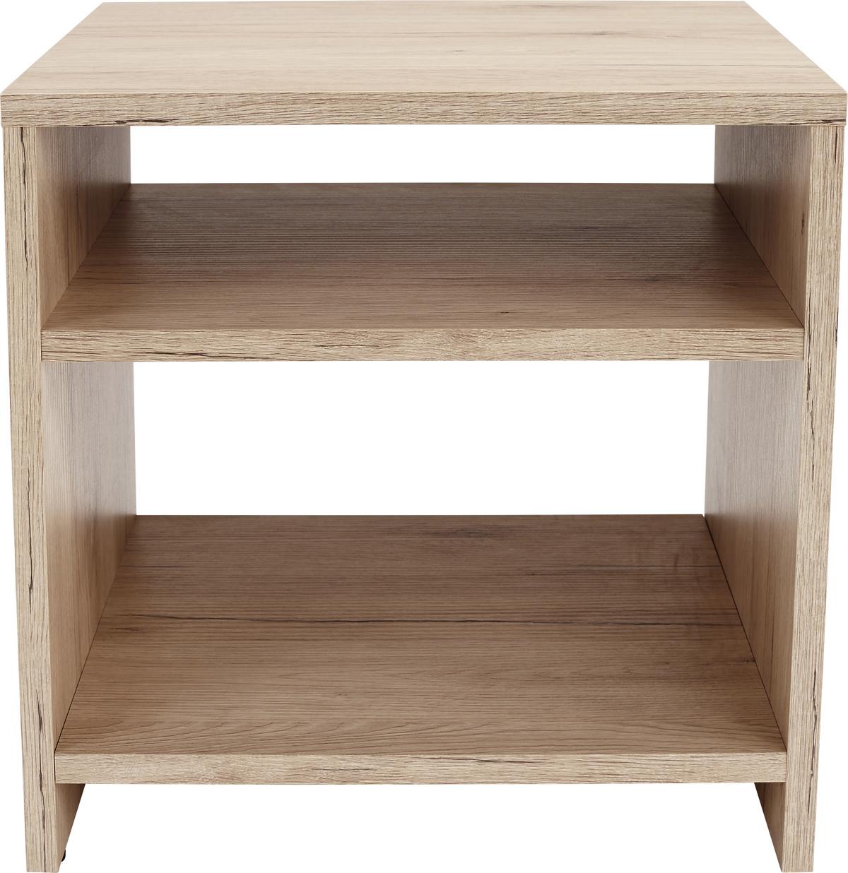 Beistelltisch 2 Ablagefächer Luca, San Remo Eiche Dekor - Eichefarben, MODERN, Holzwerkstoff (40/40/37cm)