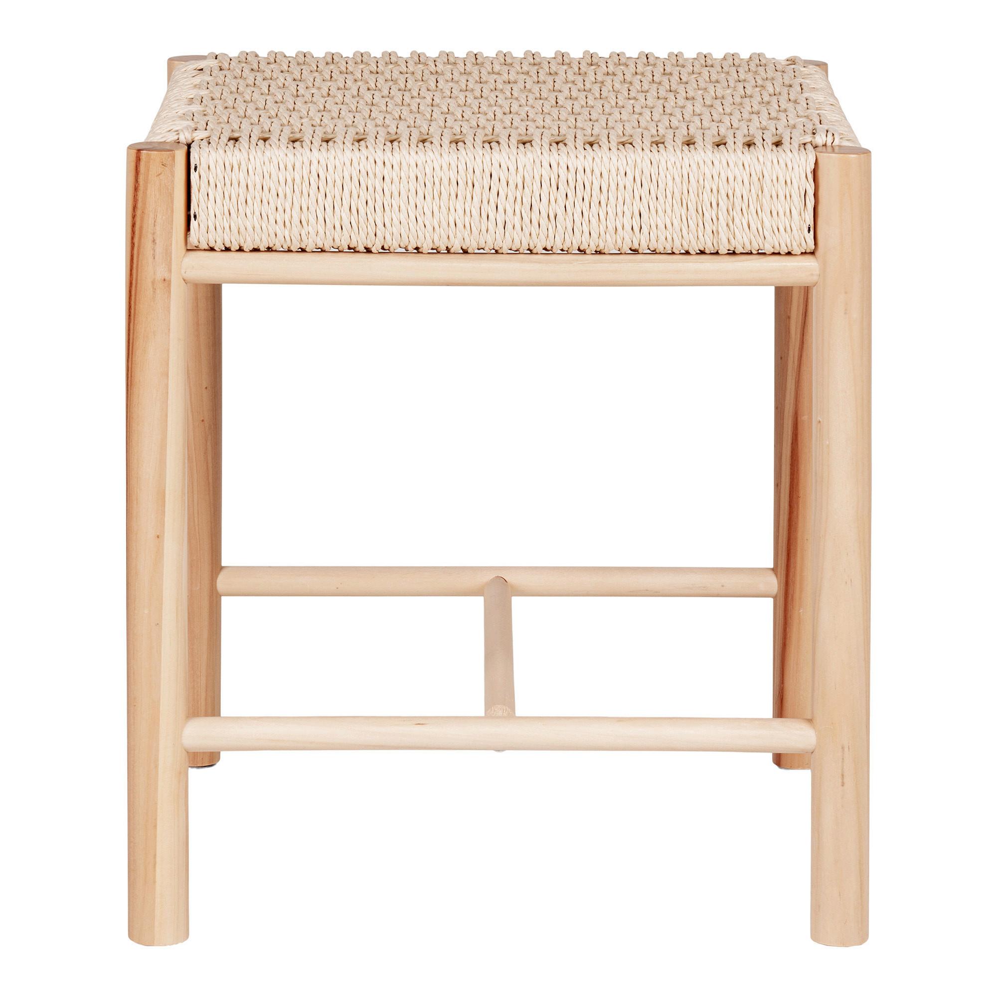 Hocker Abano Creme, B/H/T: 42x46,5x42cm - Creme/Naturfarben, Basics, Papier (42/46,5/42cm)
