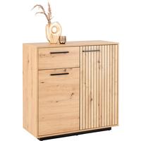 Kommode Lukas 2-türig Artisan Eiche Dekor B: 93,6cm - Schwarz/Eiche Artisan, Trend, Holzwerkstoff (93,6/95,4/40,2cm)