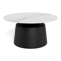 COUCHTISCH Santorini Weiß/Schwarz L: 70cm - Schwarz/Weiß, Design, Keramik/Metall (70/70/39cm) - MID.YOU
