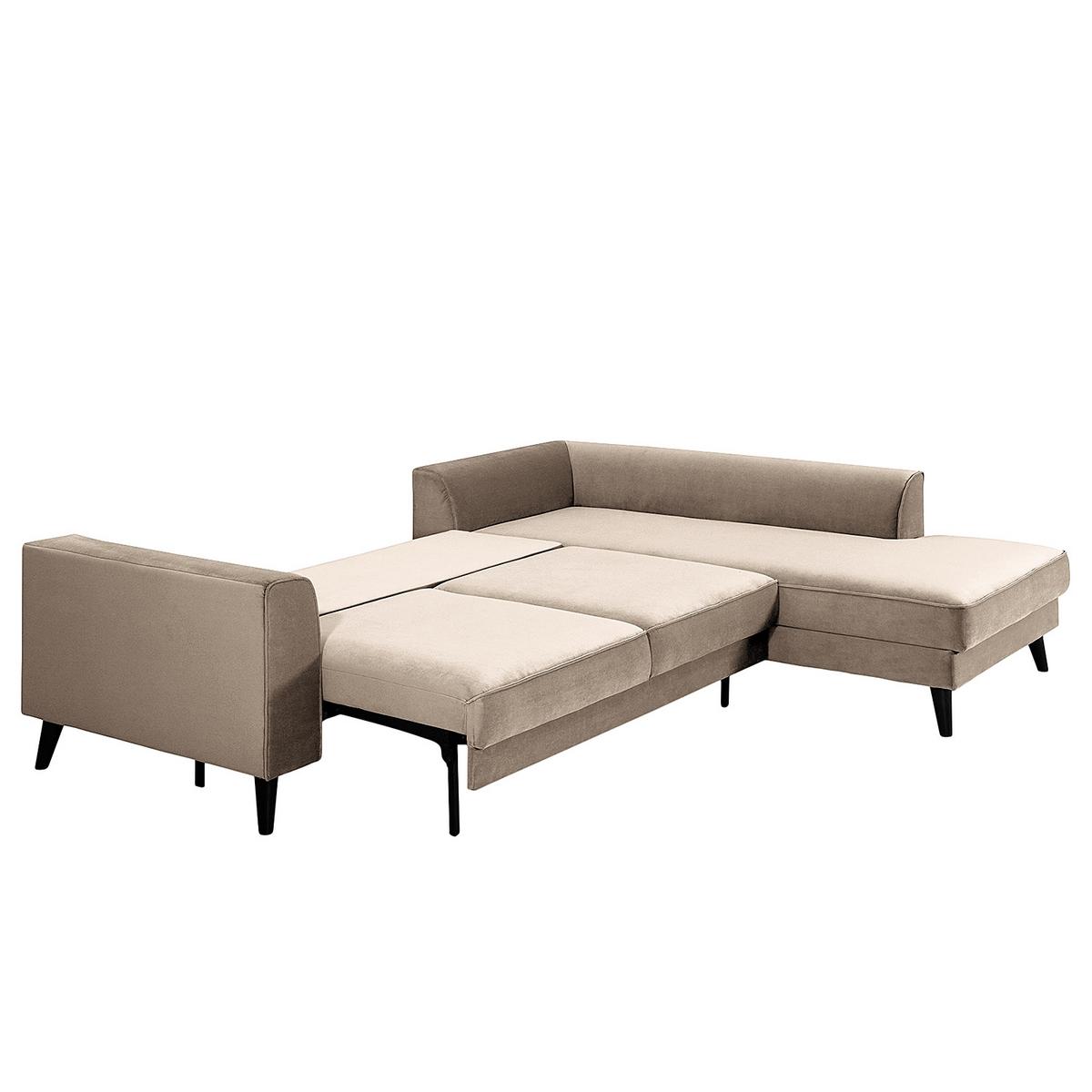 Eckschlafsofa Lumber Jack Hellgrau S: 264x203 Cm - Wengefarben/Hellgrau, MODERN, Textil (264/203cm) - Trendmanufaktur