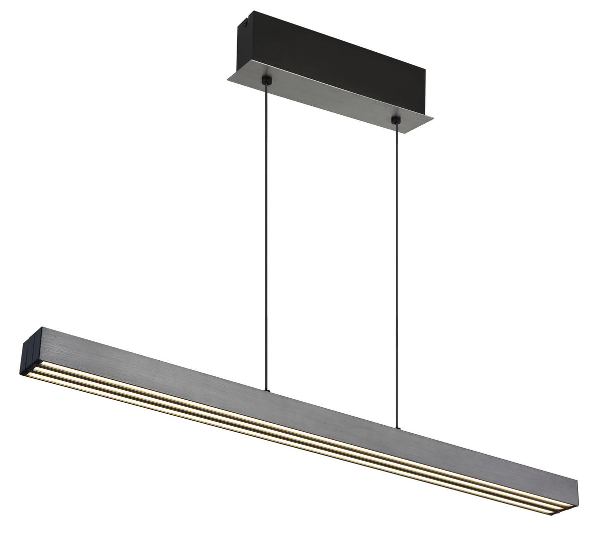 LED-Hängeleuchte 17016 - Dunkelgrau/Opal, Design, Kunststoff/Metall (95-150/7,5/80-150cm) - Globo