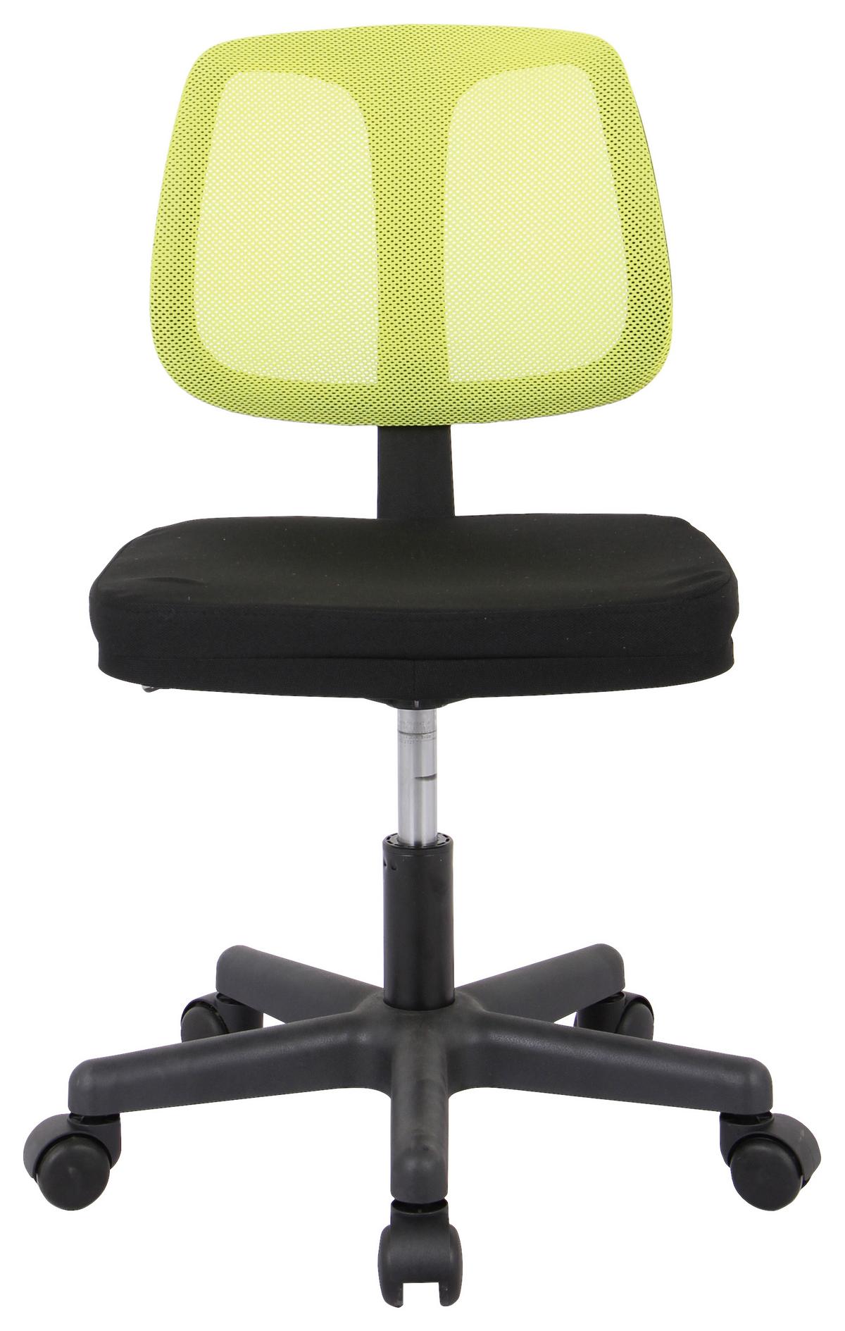 Bürostuhl Jerry Grün höhenverstellbar Bis 110 Kg - Schwarz/Hellgrün, MODERN, Kunststoff/Textil (43/76-88/47cm)