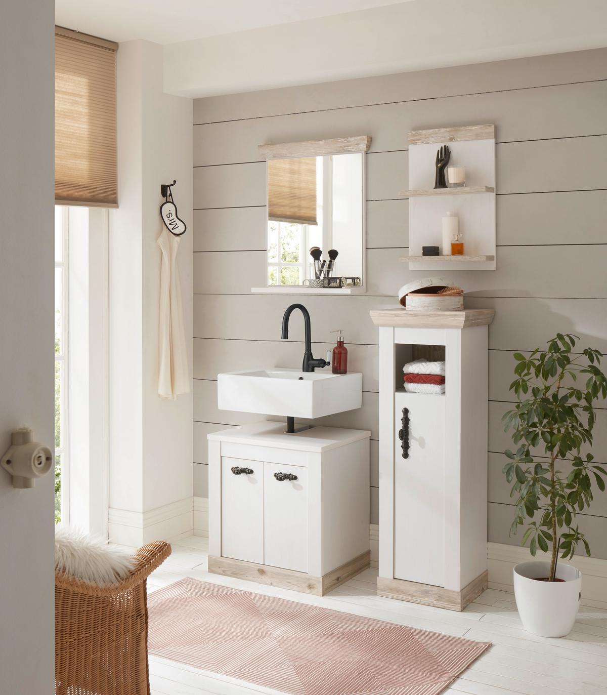 Badezimmer Florenz Pinienfarben B: 122cm - Pinienfarben, Design, Holzwerkstoff (122/200/46cm) - MID.YOU