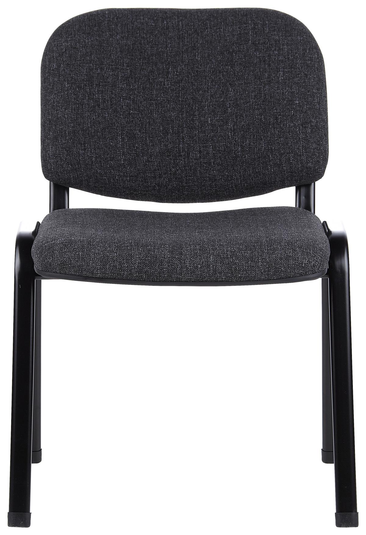 Besucherstuhl Xt 600 Sw Anthrazit/schwarz Bis 100 Kg - Anthrazit/Schwarz, Basics, Textil/Metall (58/84/41cm) - MID.YOU