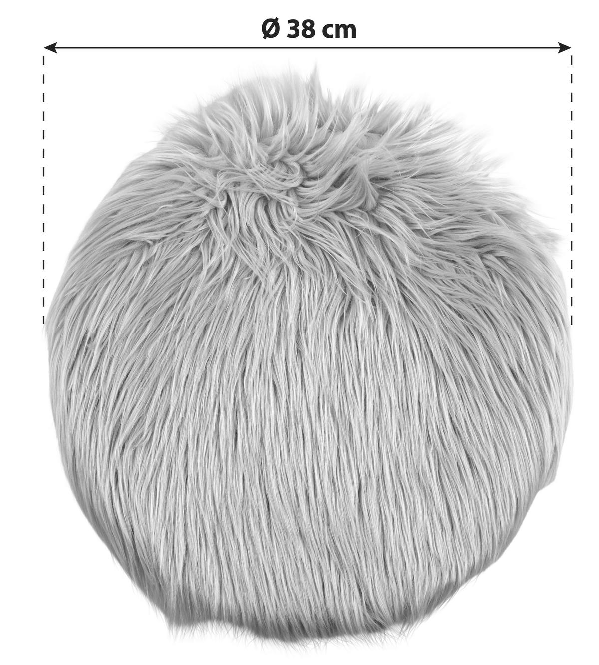 Sitzkissen Hunter Ø 38 Cm Silberfarben - Silberfarben, ROMANTIK / LANDHAUS, Textil (38cm) - James Wood