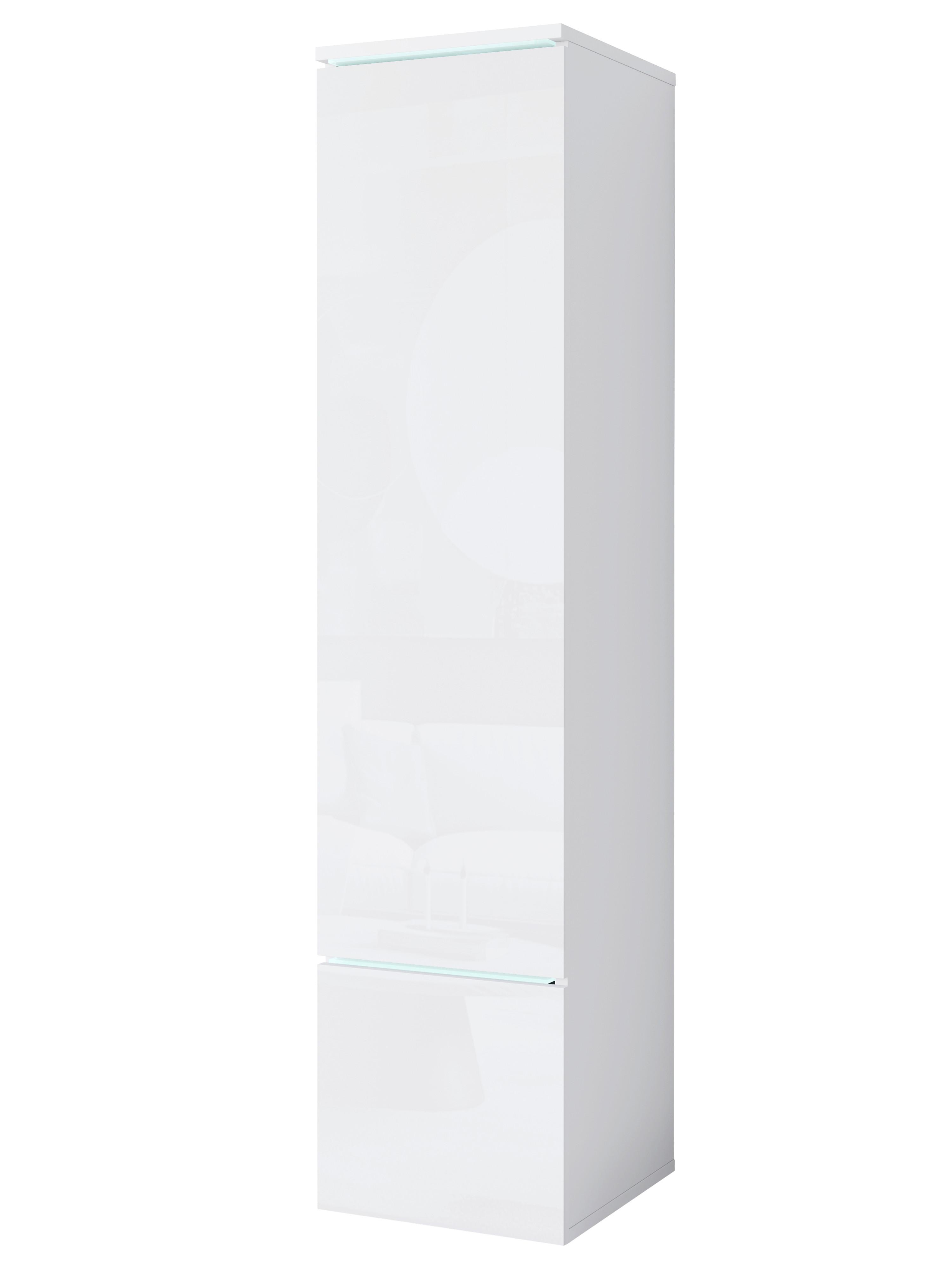 VYSOKÁ SKŘÍŇ VERA TYP 001 - šedá/bílá, Design, kompozitní dřevo/plast (30/130/33cm) - P & B