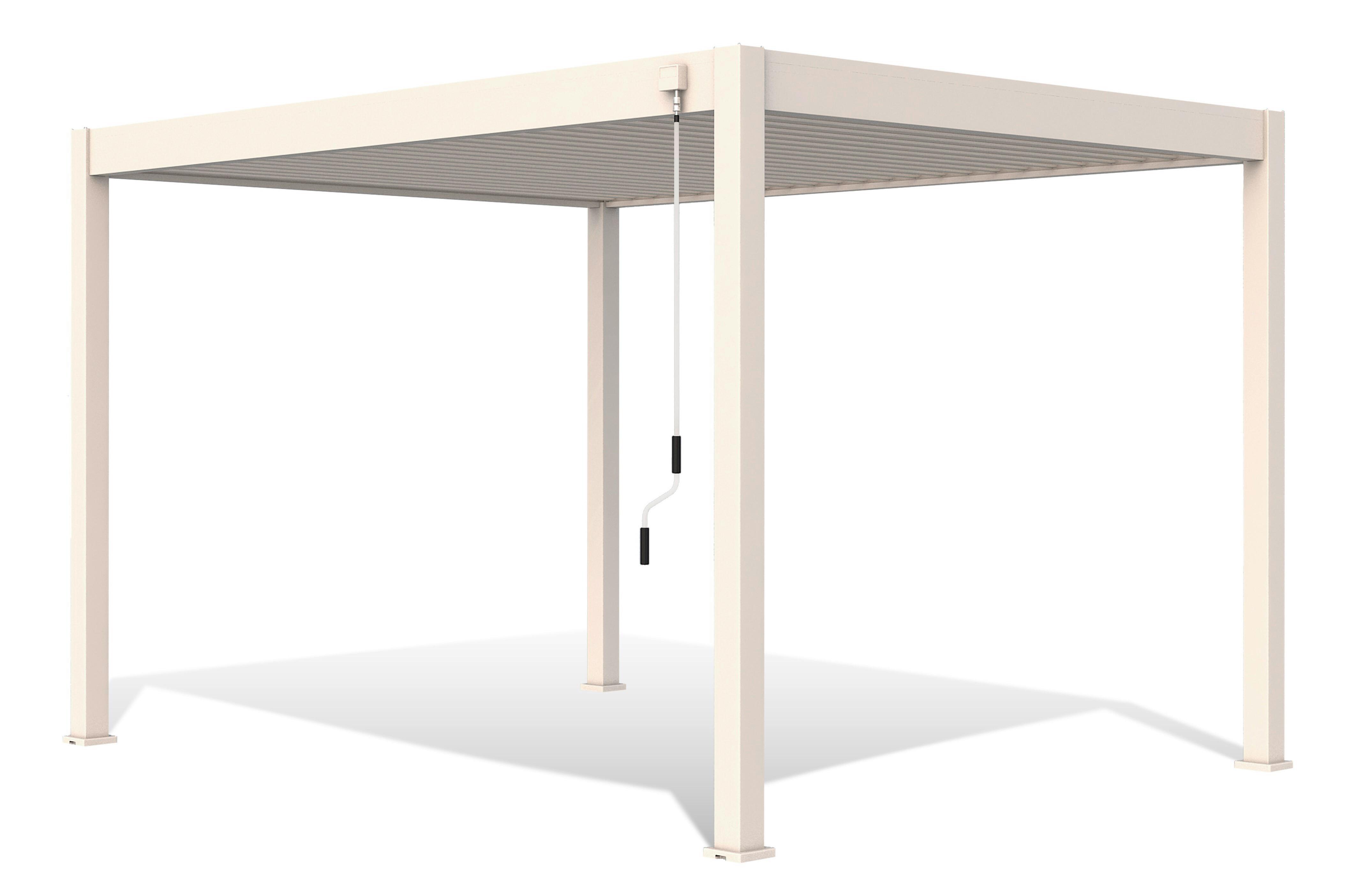 Pavillon Deluxe 400x300cm Sturmfest, Gartenpavillon - Weiß, Basics, Metall (400/255/300cm) - WEIDE