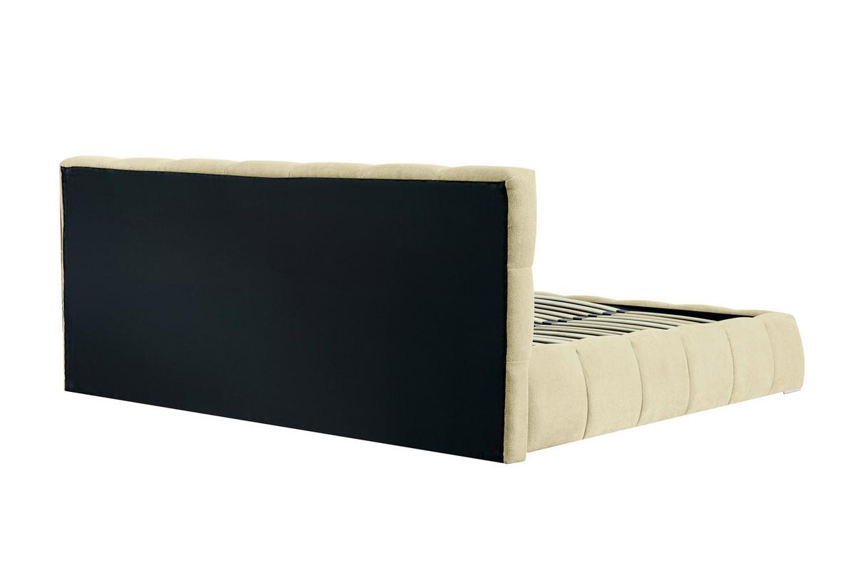 Polsterbett Natalia Beige B: 208 Cm - Beige/Schwarz, Design, Holzwerkstoff/Textil (208/90/228cm) - Livetastic