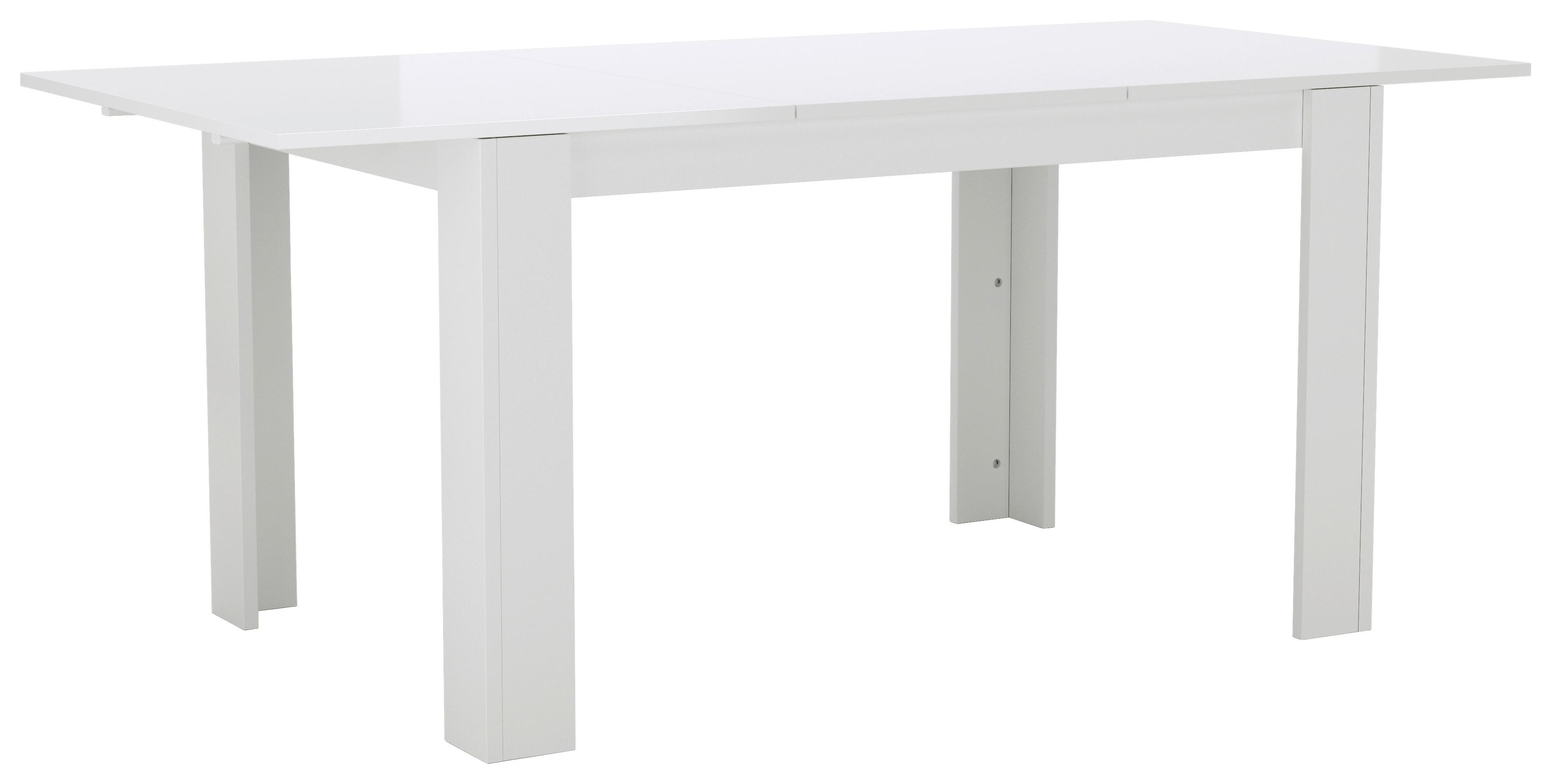 Esstisch ausziehbar Nassau 136-186x90 cm Weiß - Weiß, Basics, Holzwerkstoff (136-186/78/90cm) - MID.YOU