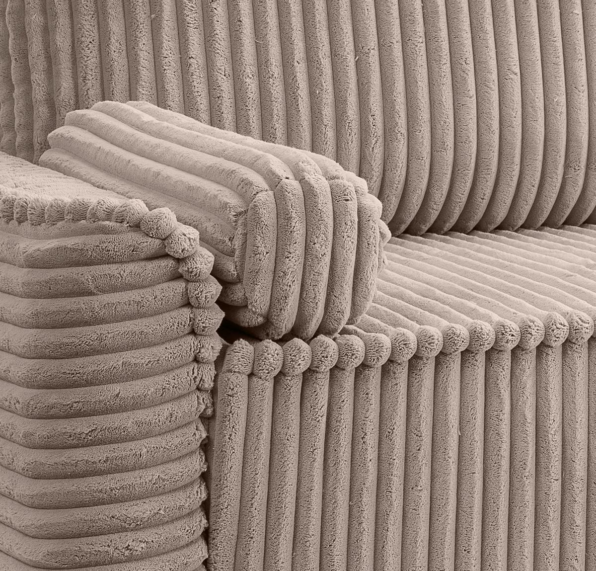 Schlafsofa Grubs Greige B: 225cm - Greige/Schwarz, Basics, Holz/Textil (225/96/93cm) - MID.YOU