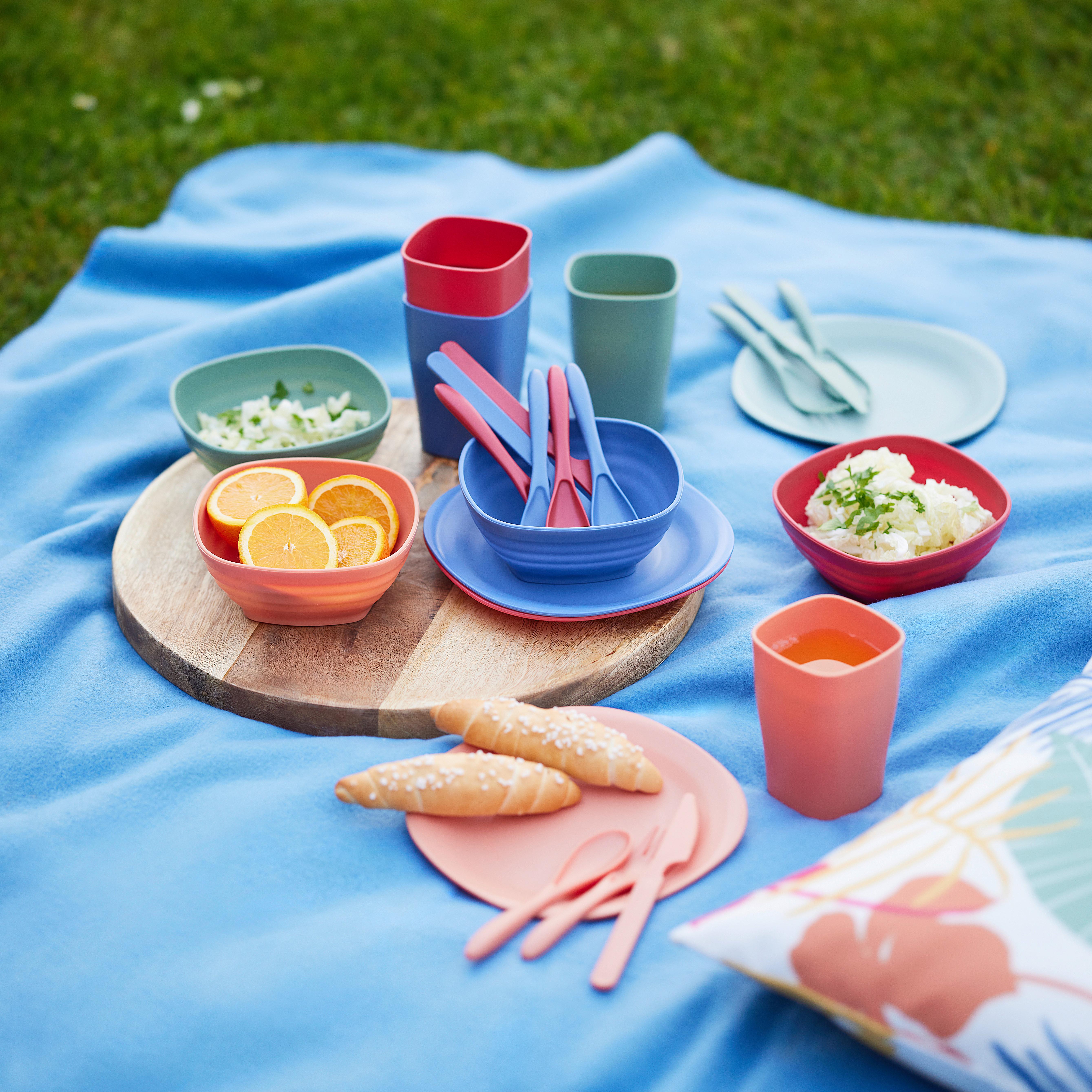 Sada na piknik POP UP MUSHROOM - vícebarevná, Lifestyle, plast (18/26/14cm) - Mömax