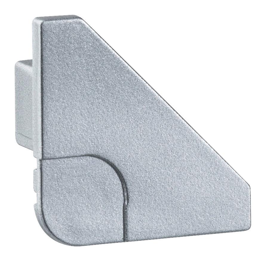 LED-Dekoleuchte Function Delta Profil Abschlusskappe - Basics, Kunststoff/Metall (2/2/2cm) - Paulmann