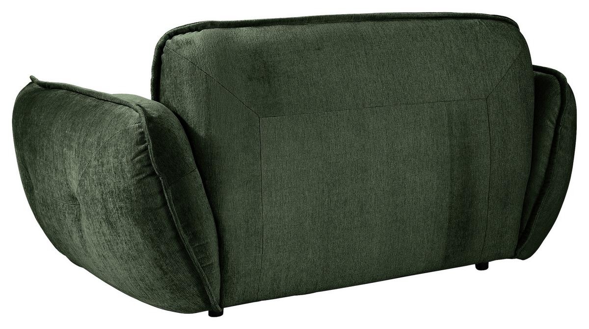 XXL-Sessel Fluffy, Dunkelgrün B: 182 cm - Dunkelgrün/Schwarz, MODERN, Textil (182/87/184cm) - Trendmanufaktur