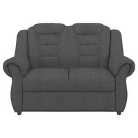 2-Sitzer-Sofa Boston Dunkelgrau Chenille - Dunkelgrau/Schwarz, KONVENTIONELL, Textil (145/102/101cm) - Livetastic