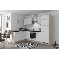 Eckküche Pn 80 mit Geräten 175x275 cm Weiß - Weiß/Grau, Trend, Holzwerkstoff (175/275cm) - Pino