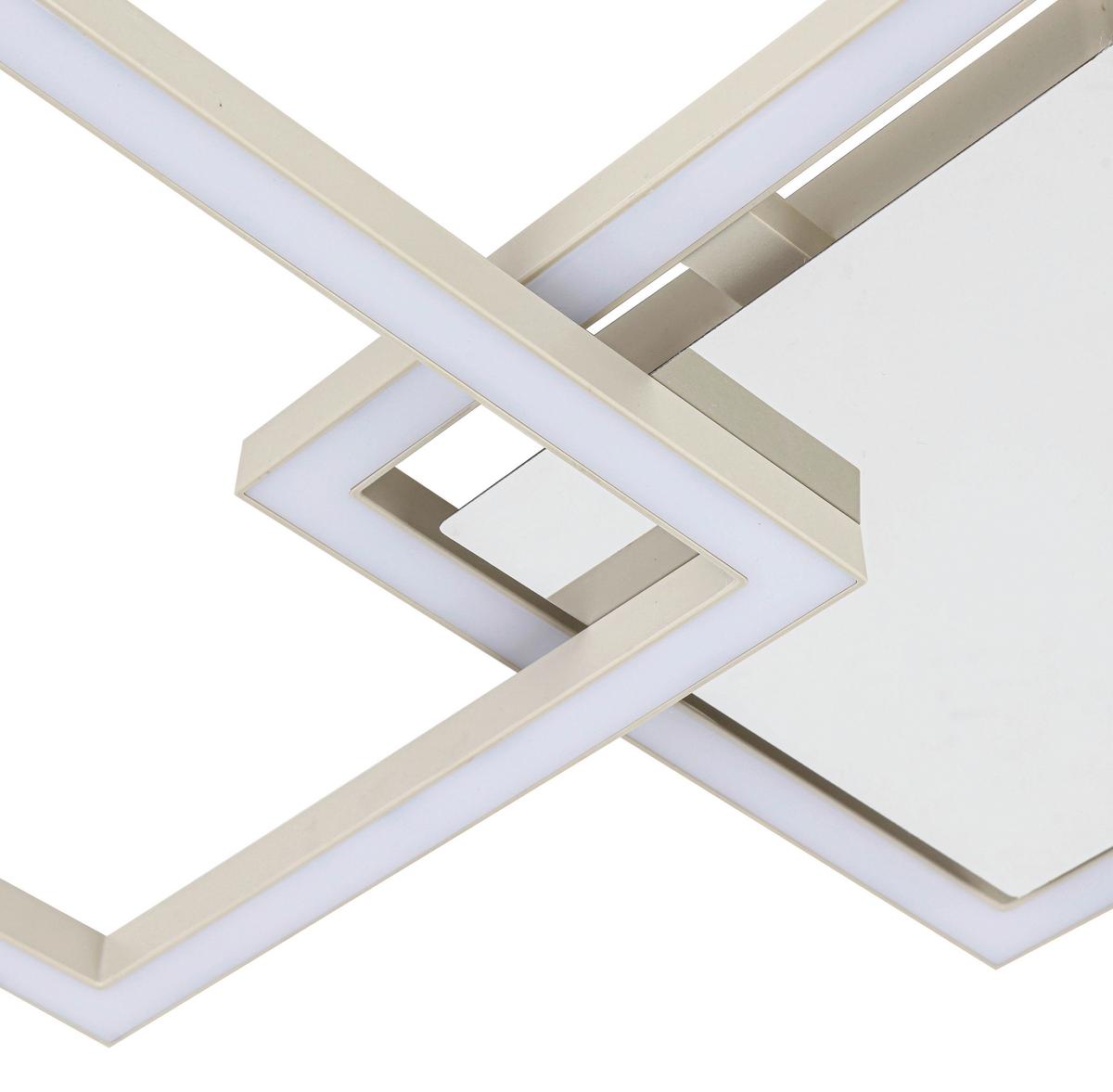 Led Mennyezeti Lámpa Nilya - krómszínű/homokszínű, Modern, műanyag/fém (63/27,5/4,5cm) - Luca Bessoni