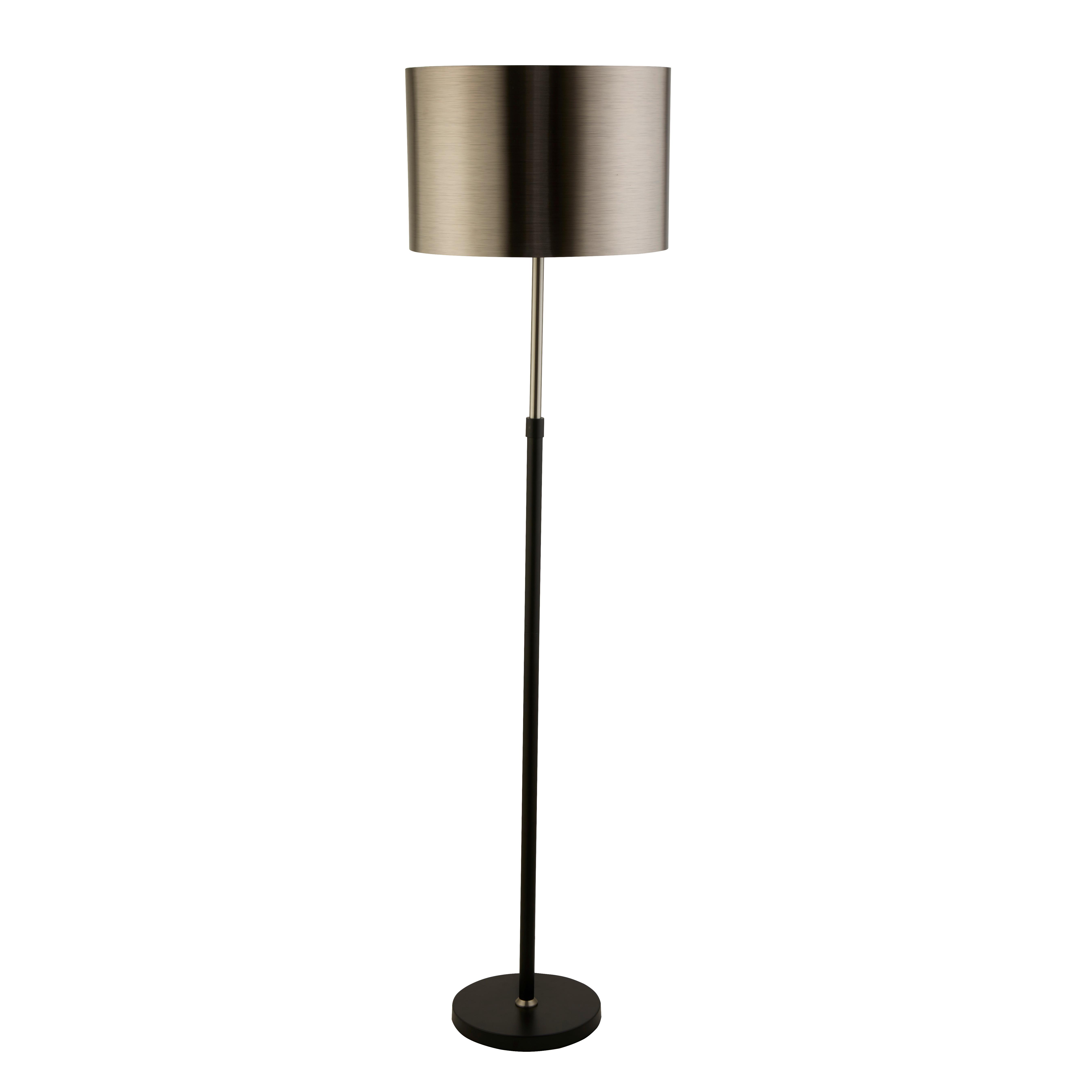 Stehleuchte Rachel Eu3879bk - Chromfarben/Silberfarben, LIFESTYLE, Kunststoff/Metall (40/40/155.5cm)