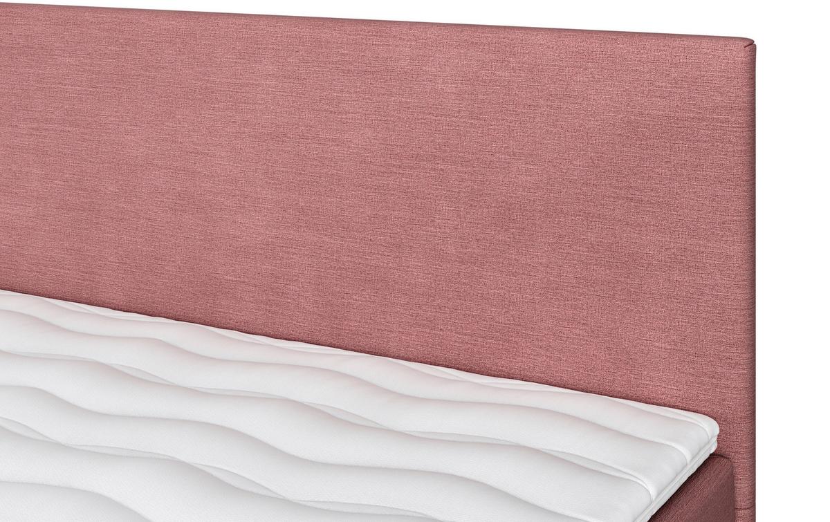 Boxbett mit Topper Andorra 160x200 cm Rosa - Schwarz/Rosa, MODERN, Holzwerkstoff/Textil (160/200cm) - MID.YOU