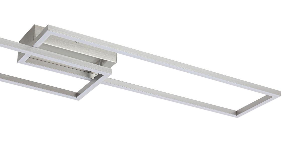 Led-deckenleuchte Suna - Alufarben/Nickelfarben, MODERN, Kunststoff/Metall (93/22/6,5cm) - Luca Bessoni