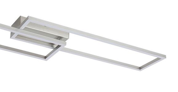 LED-Deckenleuchte Suna - Alufarben/Nickelfarben, MODERN, Kunststoff/Metall (93/22/6,5cm) - Luca Bessoni