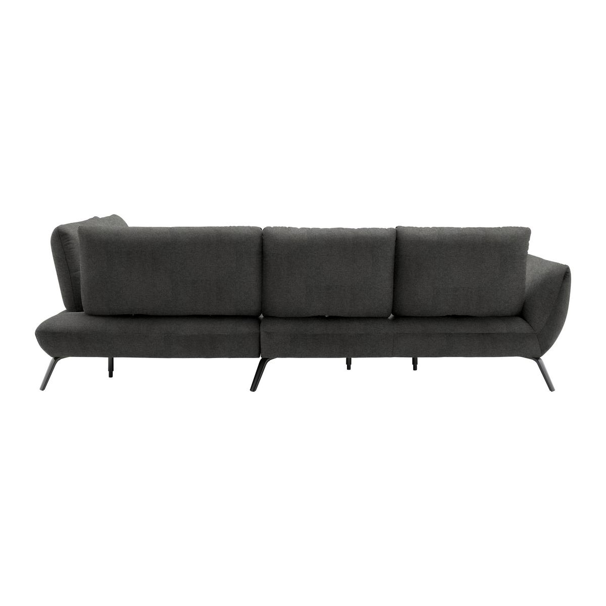 Rohová sedačka TRENDY, pravá, antracitová - černá/antracitová, Moderní, kov/kompozitní dřevo (310/93/250cm) - Premium Living