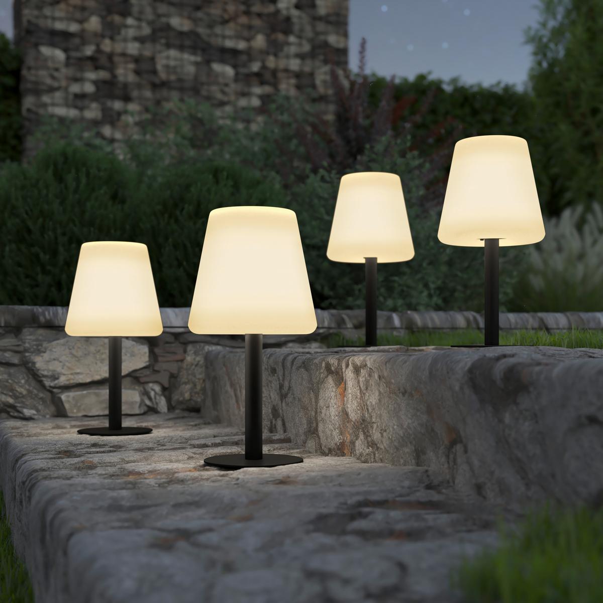 SOLÁRNE SVIETIDLO GIU - čierna/biela, Konventionell, kov/plast (15,5/31cm) - Modern Living