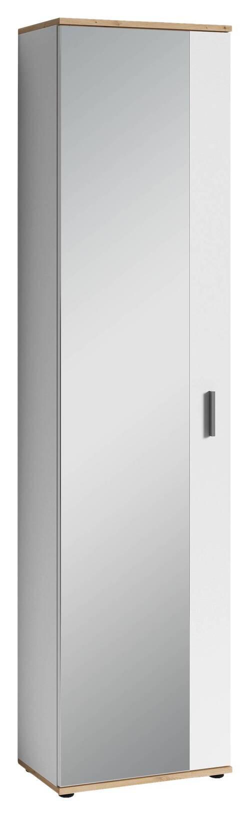 Hochschrank Jakob B: 49 Cm Eiche Dekor/weiß - Weiß/Eiche Artisan, MODERN, Holzwerkstoff (49/196/30cm) - MID.YOU