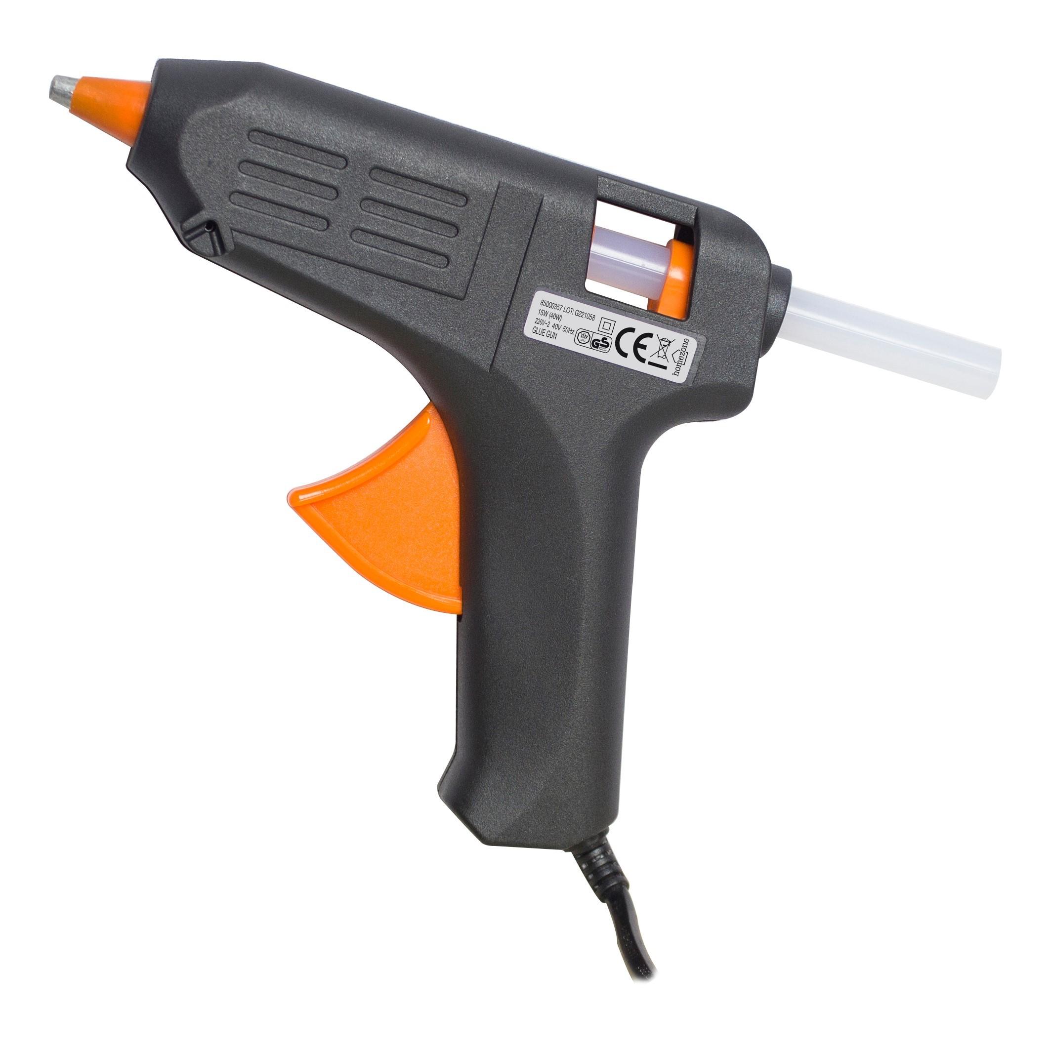 Heißklebepistole 40 W Netzbetrieb - Schwarz/Orange, Basics, Kunststoff/Metall
