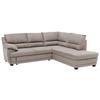 Ecksofa Mit Schlaffunktion Nebolo Schlammfarben - Beige/Schwarz, Design, Textil (245/225cm) - Livetastic