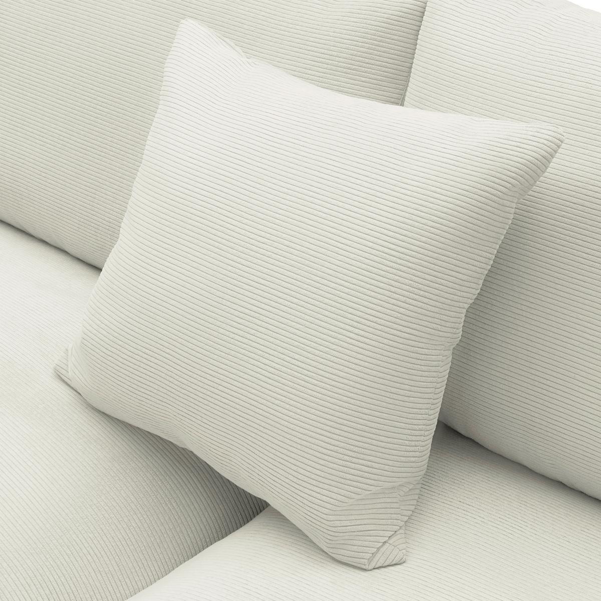 Rohová sedačka PEDRO, levá, krémová - černá/krémová, Moderní, textil/plast (190/300cm) - Mömax
