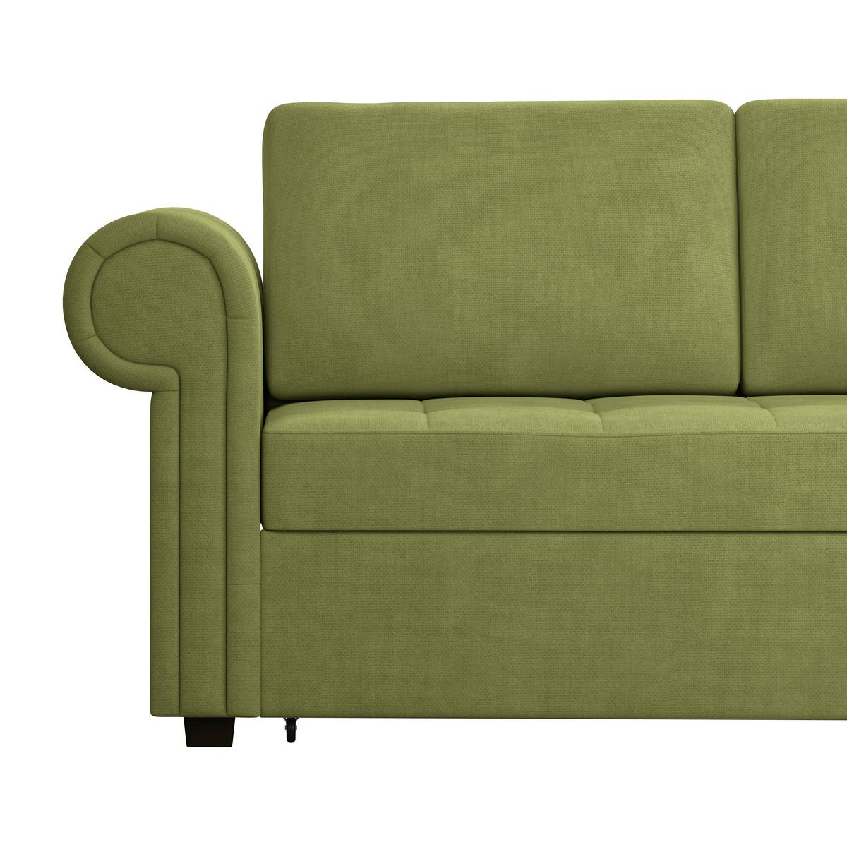 Ecksofa Oslo Olivgrün B: 260 Cm - Olivgrün, ROMANTIK / LANDHAUS, Textil (260/85/155cm) - James Wood