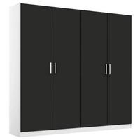 Drehtürenschrank 181 cm Berlin Weiß/Grau - Weiß/Grau, MODERN, Holzwerkstoff (181/210/54cm) - Rauch Möbel
