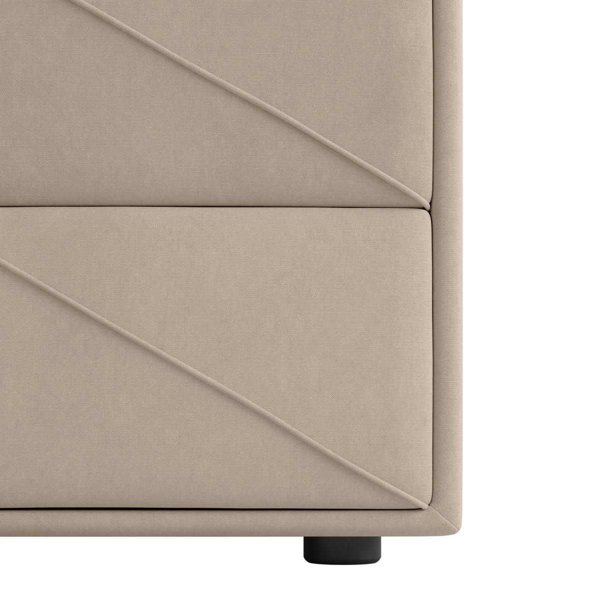 Boxspringbett mit Bettkasten Helsinki 180x200 cm Beige - Beige/Schwarz, MODERN, Holz/Kunststoff (180/200cm) - MID.YOU