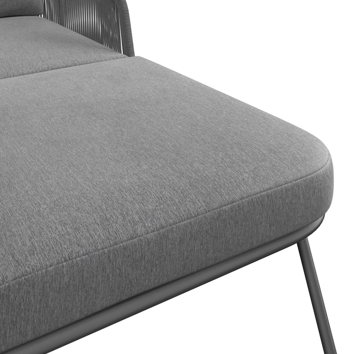 Sonneninsel Madeira - Dunkelgrau/Schwarz, MODERN, Textil/Metall (150/75/95cm) - Beldano